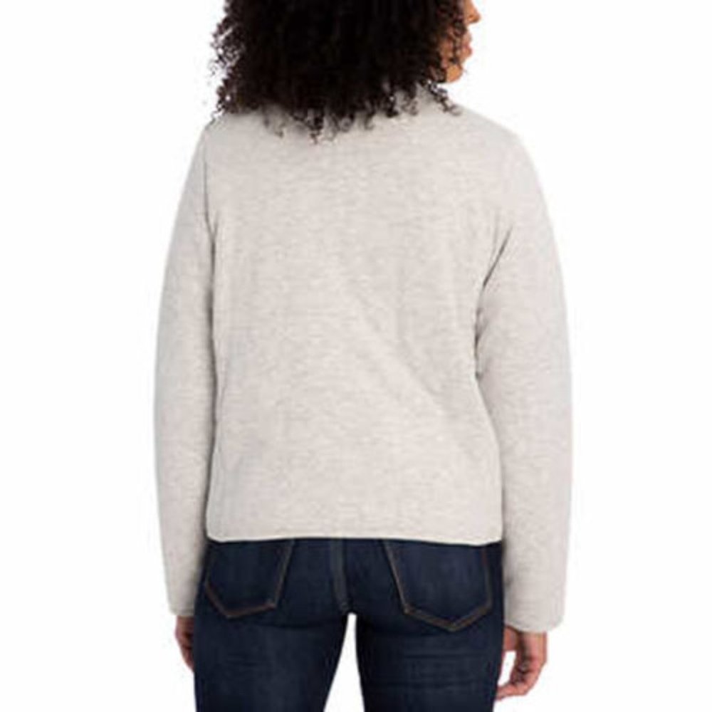 Three Dots Ladies' Quilted Jacket GRAY - Picture 3 of 9